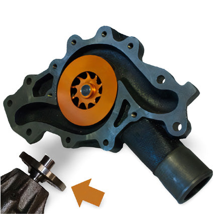 1677 1996-1999 Chevy GMC HUMMER 6.5L Diesel CCW water pump - bolt on pulley