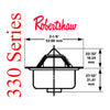 Robertshaw 330 series hi flow balanced sleeve thermostat